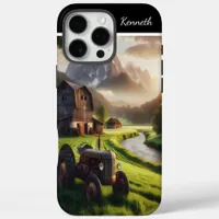 Tractor Sunset in the Alps iPhone 16 Pro Max Case