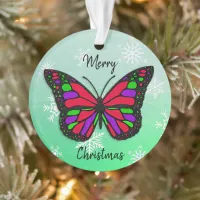 Butterfly Personal Message Christmas Keepsake Ornament