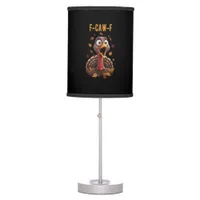 Funny F-Caw-F Turkey Bird F-Caw-F Graphic Table Lamp
