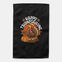 Happy Trumpsgiving Funny Thanksgiving Trumpkin Usa Garden Flag