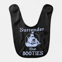 Surrender the Booties (Blue) Baby Bib