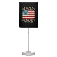 No Kings In America No Fascists We The People Poli Table Lamp