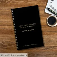 Simple Black Business Notebook