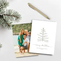 Budget Christmas Tree Script Photo Card