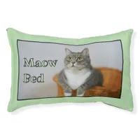 Funny light green Maow bed Photo Cat Bed 