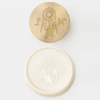 Monogram Initial Dreamcatcher Boho Wedding Wax Seal Stamp