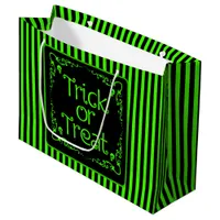 Slime Green Trick or Treat  Large Gift Bag