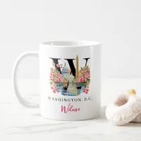 Washington DC Monogram Letter W Personalized Gift Coffee Mug