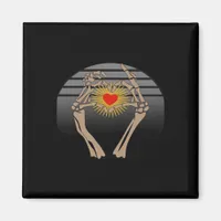 Skeleton Hands Making A Heart Classic Magnet