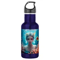 Beautiful Mermaid Under Water Stainless Steel Water Bottle