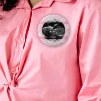 Pink Ultrasound Baby Shower Button