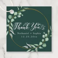 Gold Greenery Thank You Favor Tags