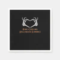 Halloween Haunted Heart Skeletal Bone Chilling Cla Napkins