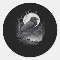 F-Caw-F Classic Minimal Clean Classic Round Sticker