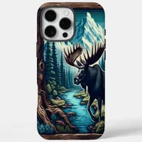 Bull Moose By The Stream iPhone 16 Pro Max Case