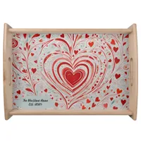 Heart Doodle Serving Tray