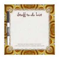 Groovy Bohemian Golden Earth Noticeboard Dry-Erase Board