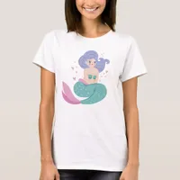 Cute Mermaid With Purple Hair T-Shirt