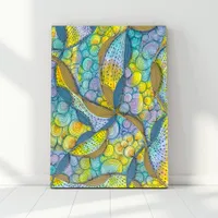 Hand-drawn Tangled Artistic Threads of Color Canvas Print