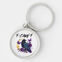 Crow F-Caw-F Funny Bird F-Caw-F Moon Gothic Adult Keychain