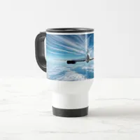 Beyond the Horizon: Concorde from Behind Travel Mug