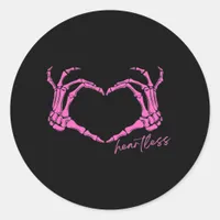 Heartless Skeleton Hands Classic Design Classic Round Sticker