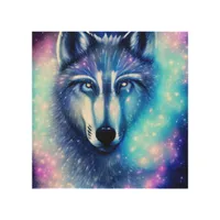 Cosmic Wolf Wood Wall Art