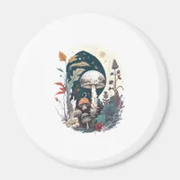 Aesthetic Goblincore And Cottagecore Mushroom Bota Magnet