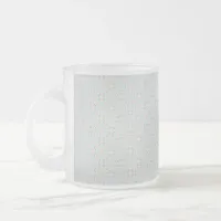 Seamless Seashell Pattern Frosted Glass Coffee Mug