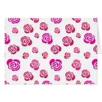 Red Pink and Magenta Roses in a Flowery Pattern