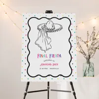 Final Fiesta Bridal Sombrero Bachelorette Welcome Foam Board