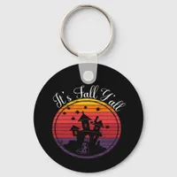 It’s Fall Y’all Vintage Halloween Scene Fall Keychain