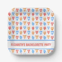 Fun Swimsuit Pool Party Personalized Bachelorette Paper Plates