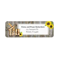 Sunflower Country and Western Return Address Label