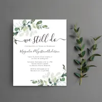 Budget Eucalyptus Vow Renewal Invitation