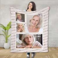 Forever in Our Hearts Photo Sympathy Memorial  Fleece Blanket