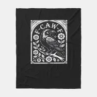 F-Caw-F Crow Aesthetic Casual Fleece Blanket