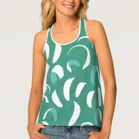 Kiteboarder Girl Blue White Kitesurf Pattern Tank Top