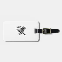 Funny Crow F-Caw-F Essential Minimal Clean Luggage Tag