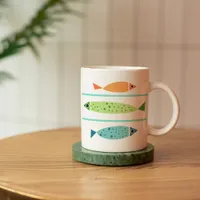 Modern Coastal Beach Fish Latte Mug