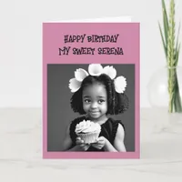 Coloring Page | Little Girl's Birthday Card