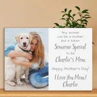 Dog Mom Custom Pet Photo Mother's Day Plaque