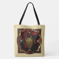 Autumn Elegance: The Floral Medallion Tote Bag