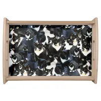 Tuxedo Cat Madness Serving Tray