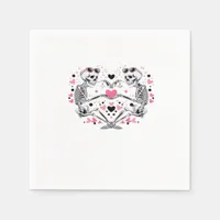 Skeleton Heart Hands Classic Viral Napkins