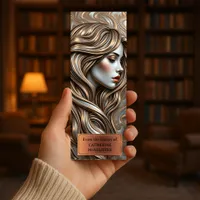 Elegant Molten Copper Gold Woman with Flowing Hair Bookmarks