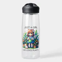 Just a Girl Who Loves Plants  Water Bottle