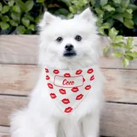 Red Lips Sassy Pet Bandana Collar