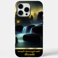 Enchanting night waterfalls with a personal touch iPhone 16 pro max case