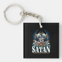 Hail Satan Hail Iowa and Thank You For Your Time Keychain